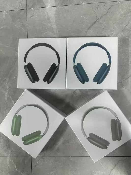 Auriculares inalámbricos P9 Max con orejeras magnéticas, bolso de cuero para deportes, pop ups Bluetooth, auriculares de música